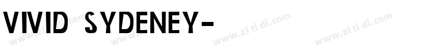 VIVID SYDENEY字体转换